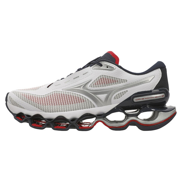 Mizuno 美津濃Wave Prophecy 15 男慢跑鞋跑鞋路跑白黑[J1GC260002