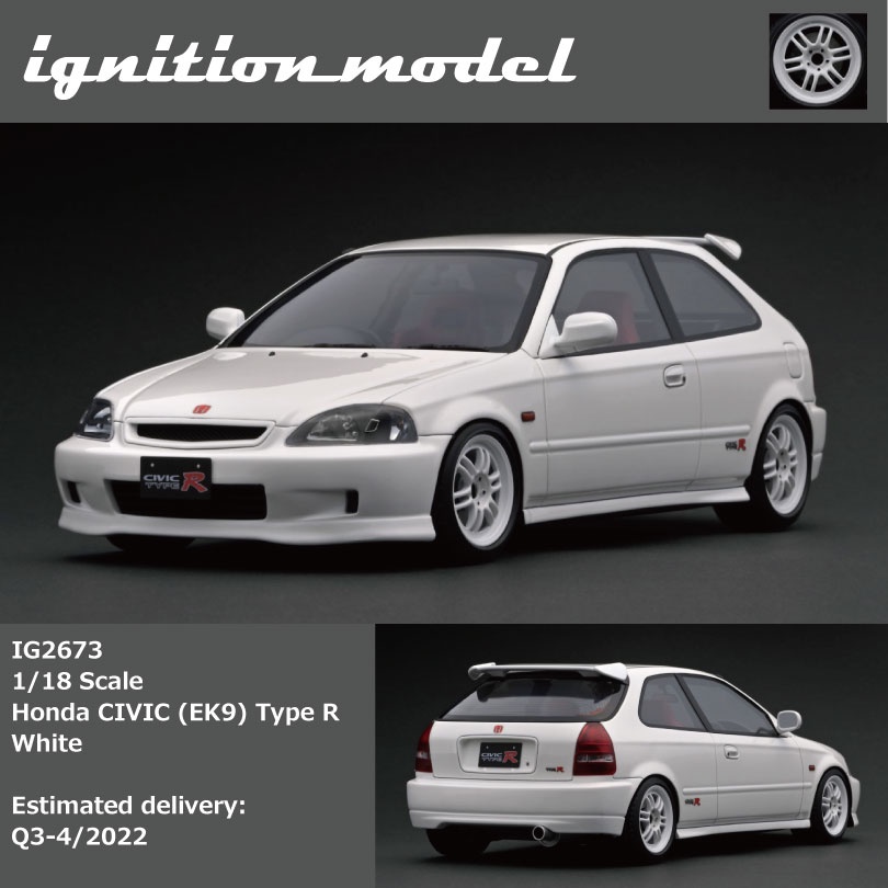 模例】ig 1/18 Honda CIVIC (EK9) Type R 白色IG2673 | 蝦皮購物