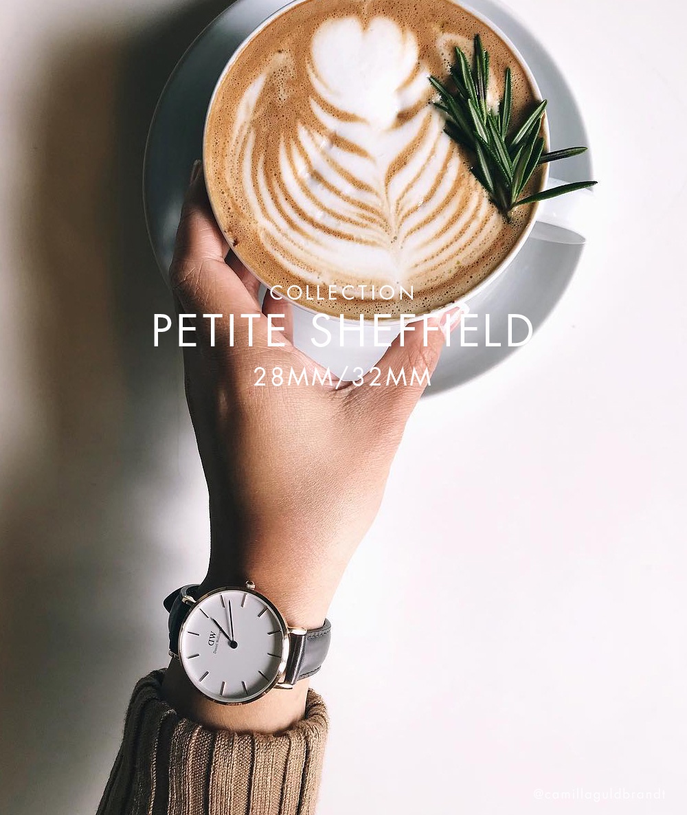 Daniel Wellington】DW 手錶Petite Sheffield 28mm/32mm 爵士黑真皮