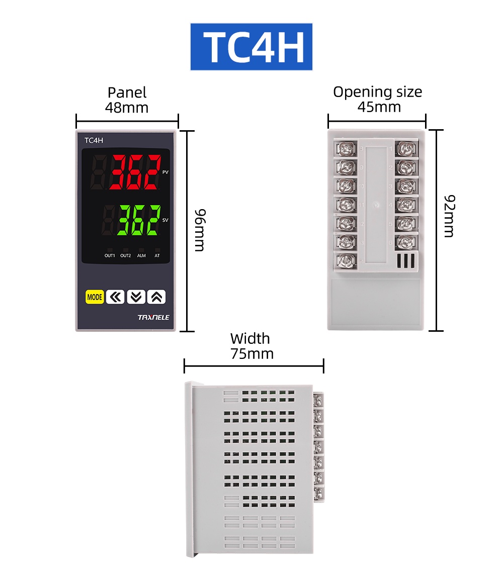 Taxnele數字pid溫控器通用輸入tc4s TC4H TC4L TC4M溫度控制器220V | 蝦皮購物