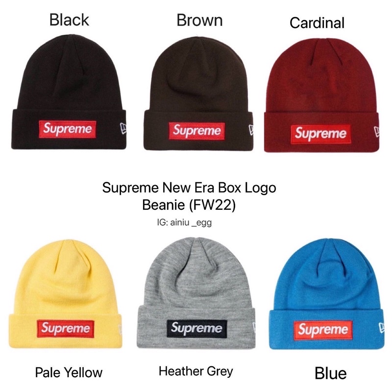 Supreme New Era Box Logo Beanie (FW22) 針織帽| 蝦皮購物