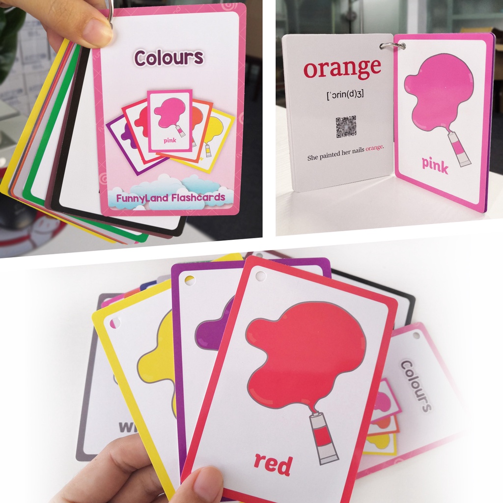 顏色Colors英語閃卡卡片 幼兒園國小啟蒙英語卡片 教師教具 幼兒益智玩具學習卡 支持小達人點讀 | 蝦皮購物