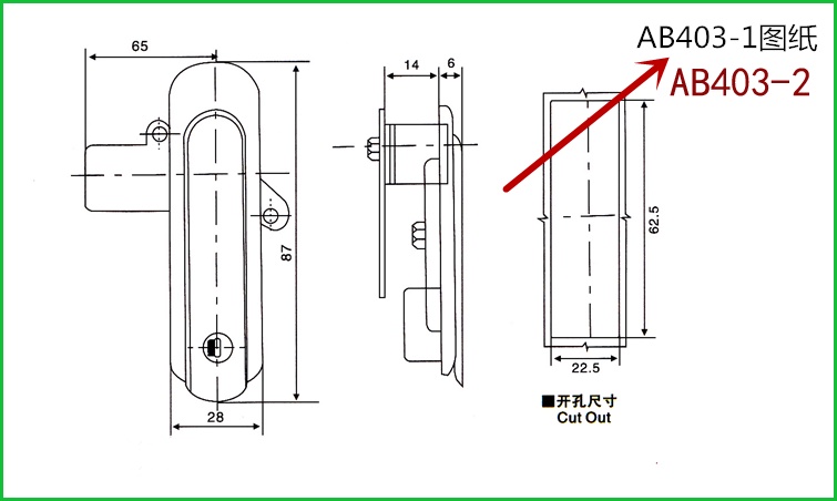 熱銷彈跳式把手鎖AB302配電箱機箱機櫃門鎖平面鎖AB303-1/-2電櫃鎖 | 蝦皮購物