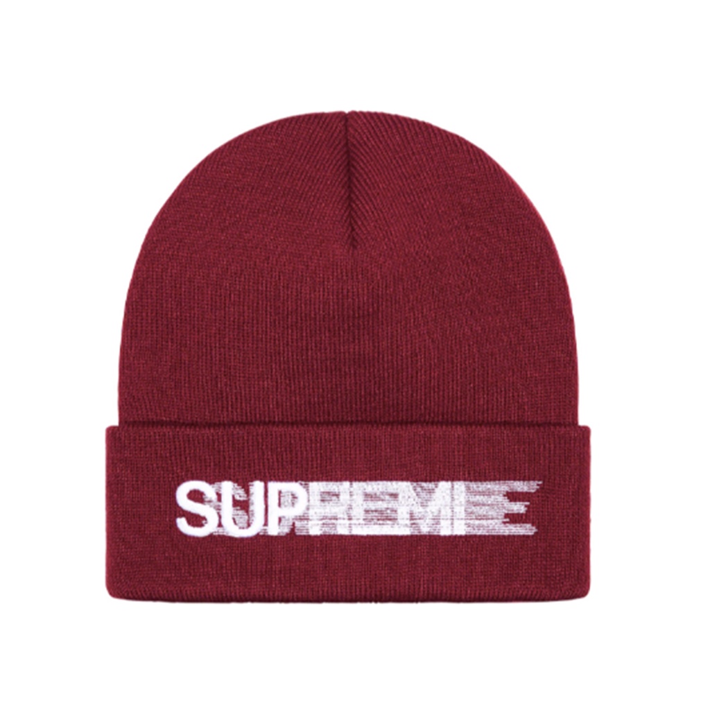 FLOMMARKET] Supreme 23SS Motion Logo Beanie 毛帽酒紅| 蝦皮購物