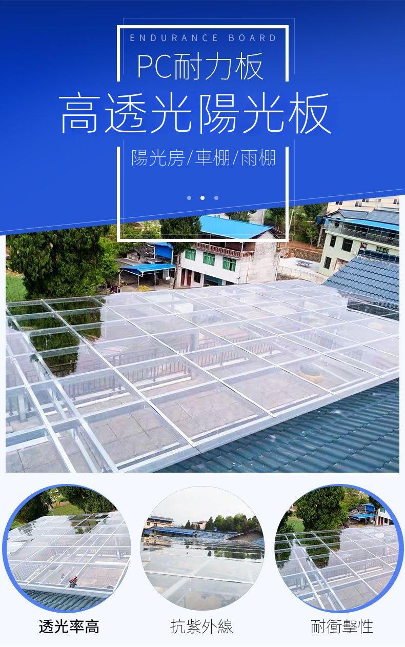 全透明 陽光板 采光板 PC板 塑料板 屋頂 車棚 雨棚 種植 遮雨耐力板 玻璃板 | 蝦皮購物