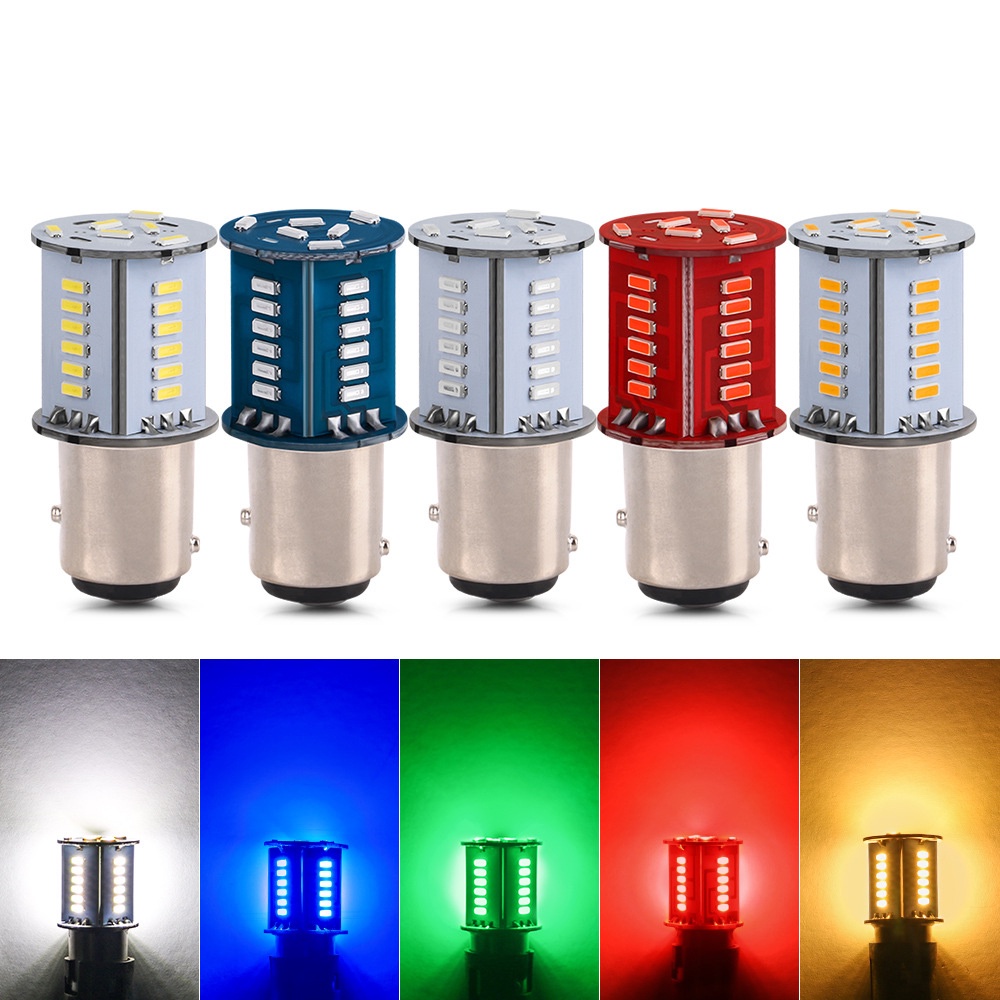 2Pole LED 頻閃燈 1157 BAY15D 適用於汽車摩托車 DC12V 白色紅色 | 蝦皮購物