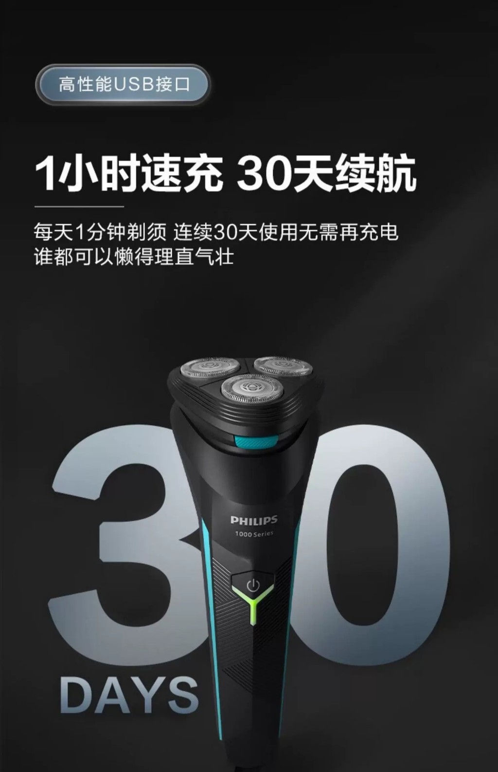 刮鬍刀 剃鬚刀 飛利浦 電動剃鬚刀 PHILIPS電動刮鬍刀S1115 三刀頭刮鬍刀 全身水洗 充電式刮鬍刀 乾濕雙剃 | 蝦皮購物