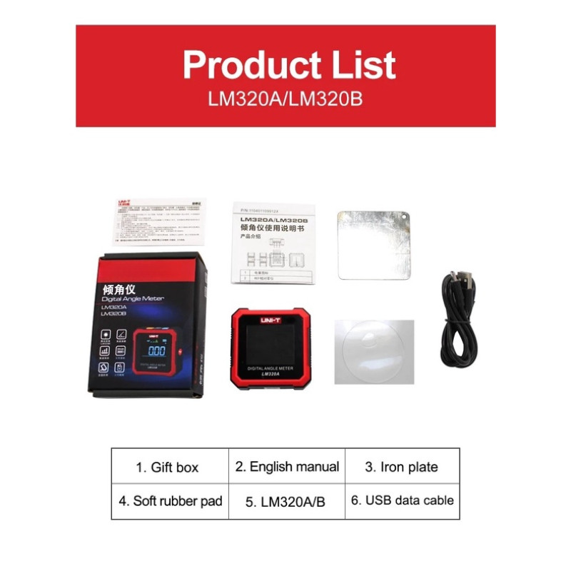 LM320系列電子角度計便攜式數字量角器多功能磁性測斜儀角度測試儀 | 蝦皮購物