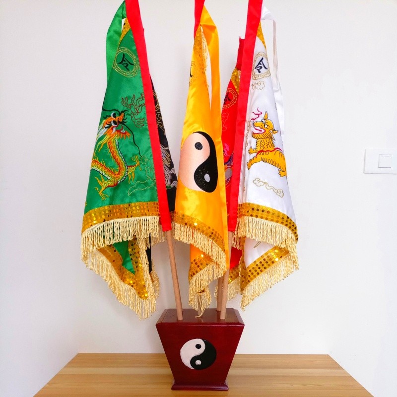 ♞道士法器道家令旗 四神獸太極圖 五行旗五龍旗五方旗旗杆底座大號結緣 免運 | 蝦皮購物