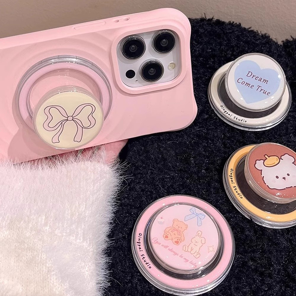 韓國可愛 3D 卡通磁性 Popsocket 支架支架手機握把 Tok iPhone 可拆卸支架適用於 Magsafe | 蝦皮購物