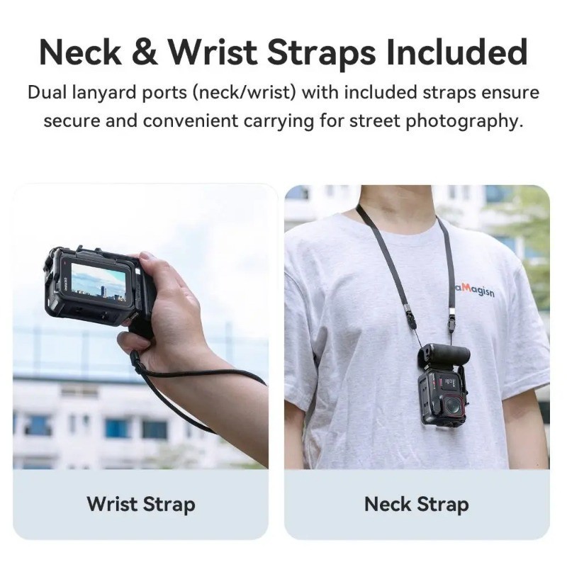 Amagisn 運動相機街拍握把帶,適用於 Insta360 Ace/Ace Pro 2 輕質手柄,帶快速釋放支架 | 蝦皮購物