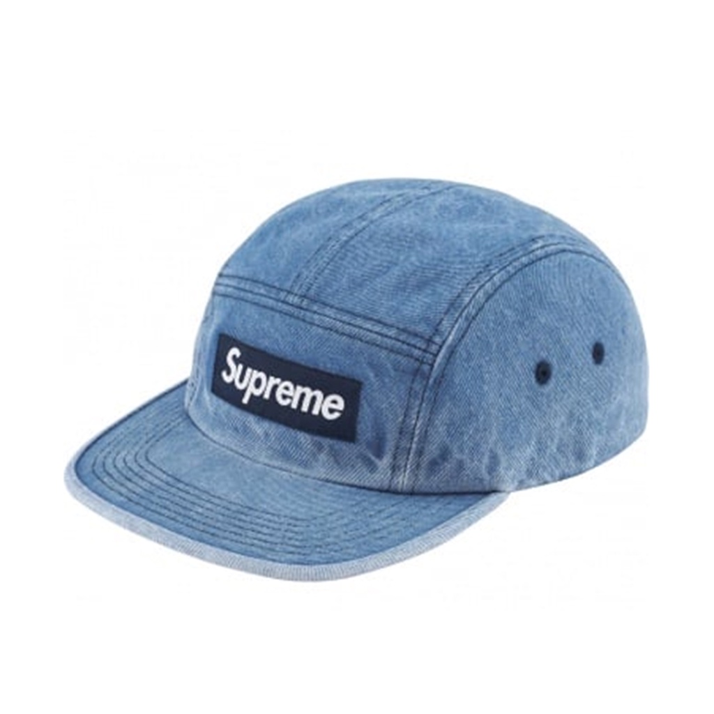 FLOMMARKET]Supreme 23FW Washed Chino Twill Camp Cap 五分割帽丹寧