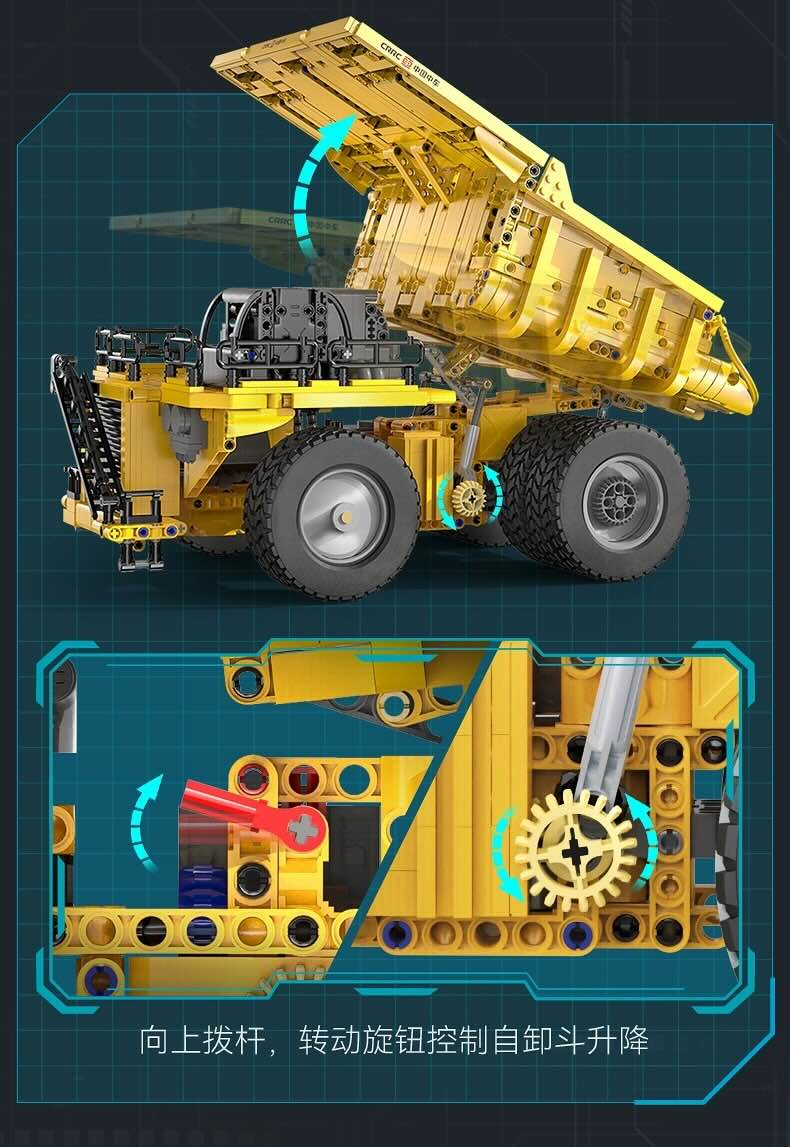 【積木零件小倉庫】現貨～Cada C65011 科技工程系列-CR240E 中國中車礦用自卸搬運車(動態版) /兼容樂高 | 蝦皮購物
