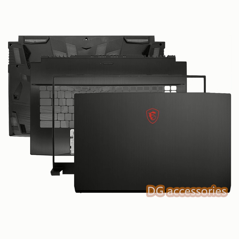 Poggiapolsi Con Tastiera USA Retroilluminata Rossa Per MSI GF75, Modelli MS-17F1, F2, F3, F5, Nero