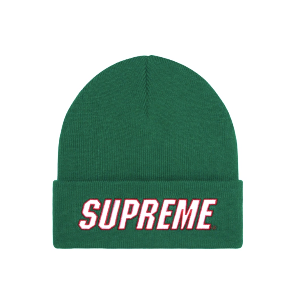 FLOMMARKET] Supreme 23FW Slanted Logo Beanie 毛帽綠色| 蝦皮購物