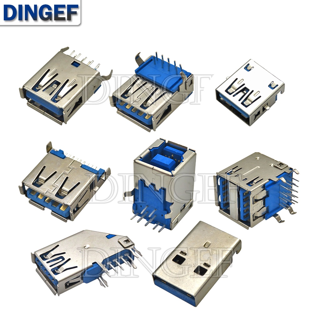 5pcs USB 3.0 USB-3.0-AF AM 型端口公母焊接插孔連接器 PCB 插座用於 USB 接口端口 90 | 蝦皮購物