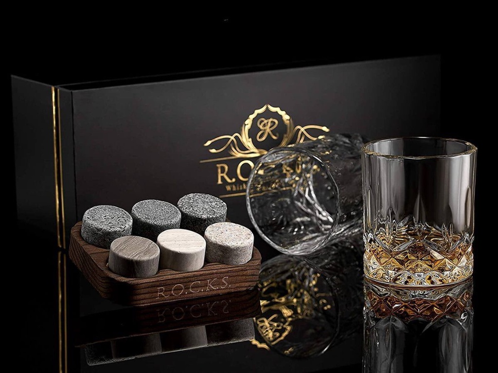 珍藏威士忌杯花崗岩酒石6入禮盒【法國品牌 ROCKS™】 Reserve Whiskey Glass Edition | 蝦皮購物
