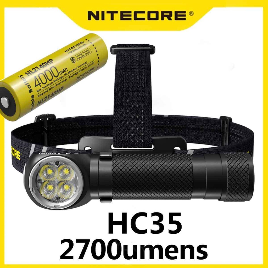 Nitecore HC35 2700 流明大燈,隨附 4000mA 電池 | 蝦皮購物