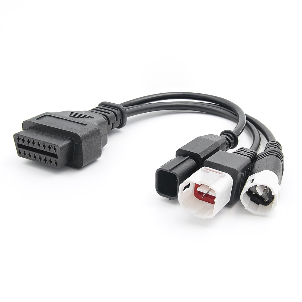 山葉 適用於 Yamaha&Honda 摩托車 3Pin 4Pin 至 16PIN OBD 2 Moto 連接器 Obd | 蝦皮購物