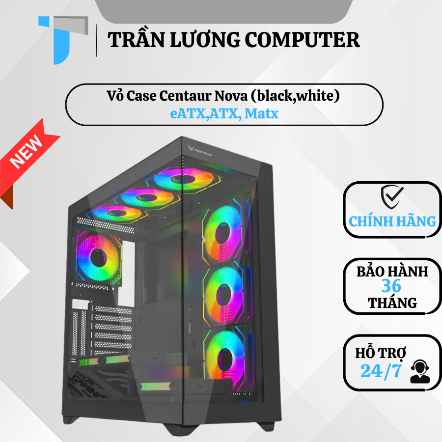Centaur CT- NOVA 機箱 - 全 ATX 黑色/白色 - 無風扇 | 蝦皮購物