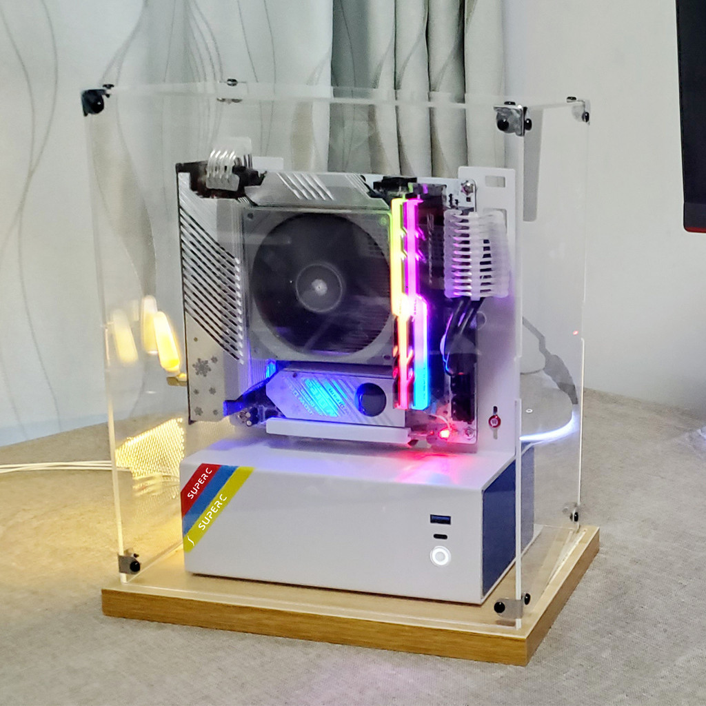 itx機箱,開放式機箱,小機箱,機箱,便攜主機機架,海景房 電腦機箱 ITX機箱 透明亞剋力 工控迷你小機箱 高顔 | 蝦皮購物