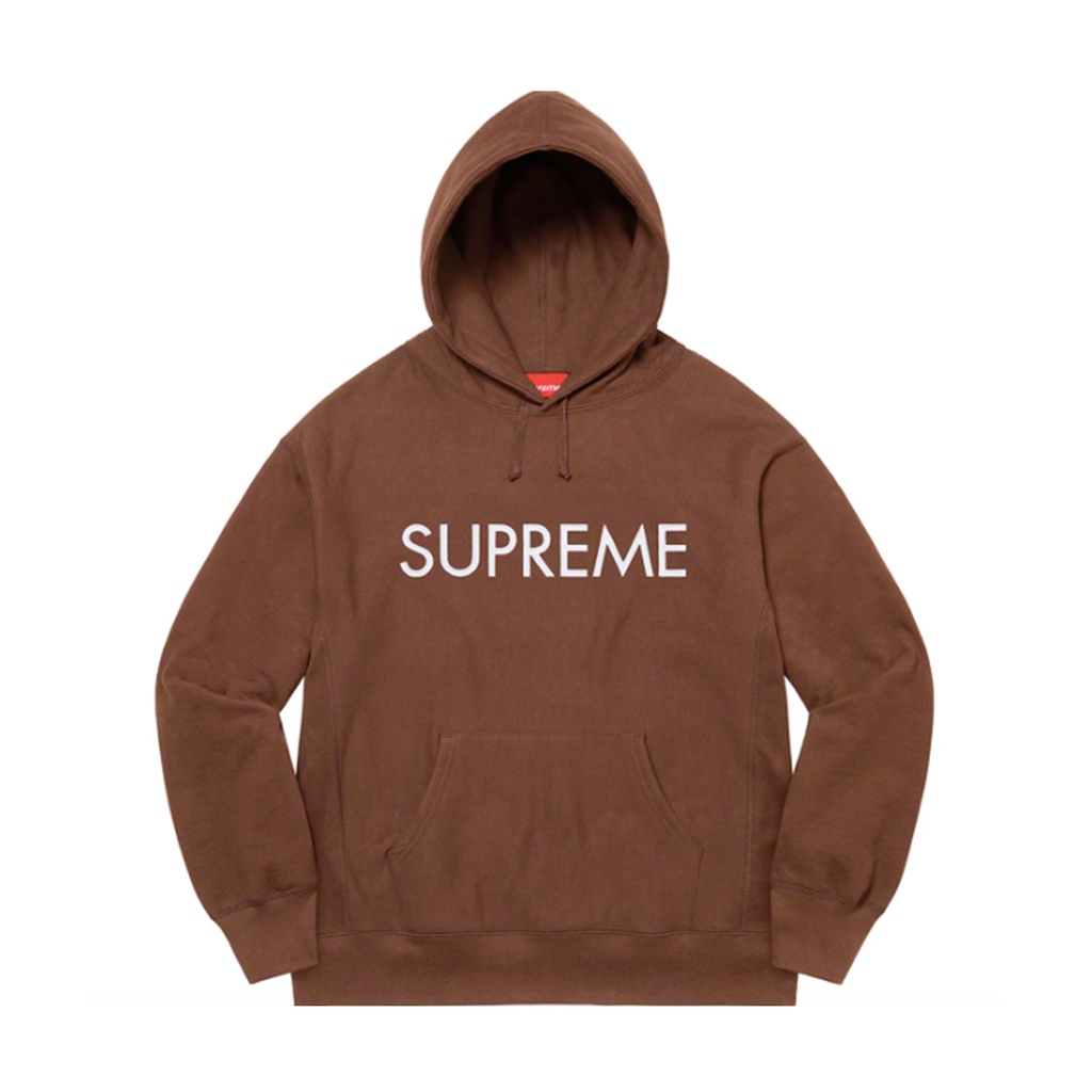 FLOMMARKET]Supreme 22FW Capital Hoodie Sweatshirt Logo 帽T棕色