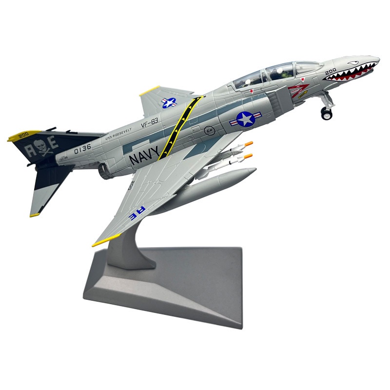 Échelle 1/100 US F4C Phantom Ⅱ VF-84 Avion de chasse en métal Avion Modèle Collection Cadeau Ornement