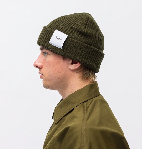 FLOMMARKET] WTAPS BEANIE 01 / BEANIE / ACRYLIC 針織毛帽軍綠
