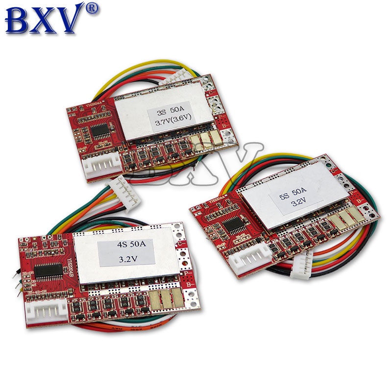 50a BMS板 3S 4S 5S 3.2V/3.7V 磷酸鐵鋰電池保護板帶平衡 | 蝦皮購物