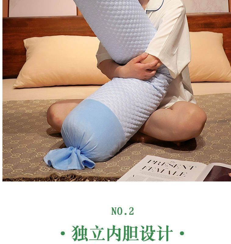 ️台灣現貨 24H出貨/冰絲抱枕 涼感抱枕 長條抱枕 冰豆豆抱枕 睡覺抱專用 床上圓柱枕頭 女生側睡夾腿 腰枕靠墊 | 蝦皮購物