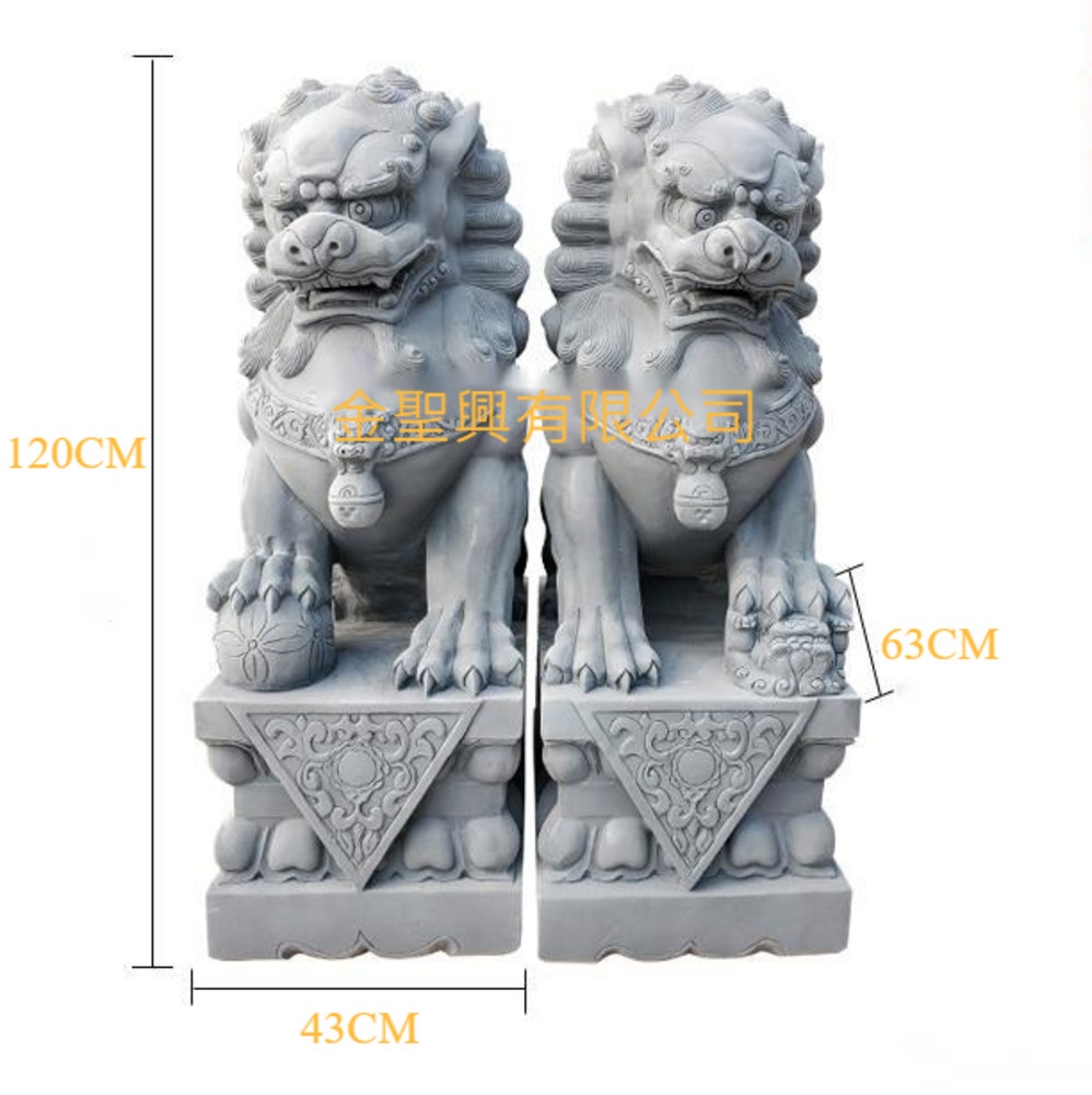 石獅子一對看門鎮宅家用青石精雕大型擺件祠堂公司大門口獅子佛寺佛堂