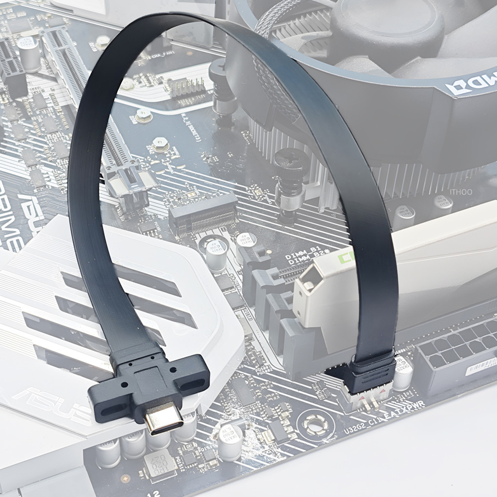 JMT 連接器 USB 3.2 前面板延長線 Gen2x2 擋板線 TYPE-E 轉機箱 Type-C 前 (A-KEY | 蝦皮購物