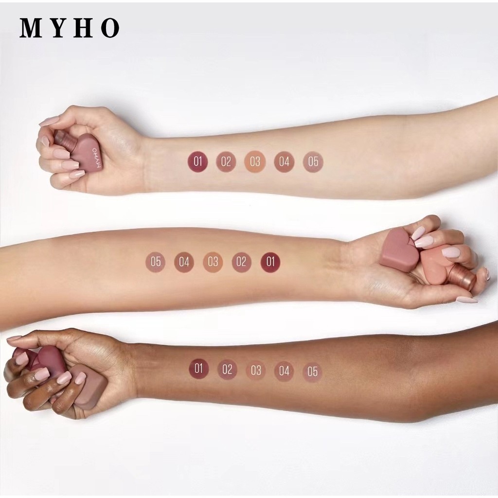 Myho Mousse 啞光唇彩帶心形塗抹器 | 蝦皮購物