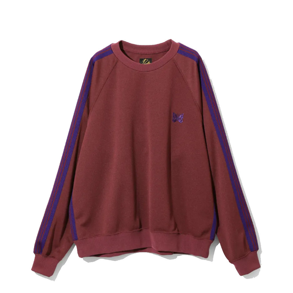 FLOMMARKET] Needles 23AW Track Crew Neck Shirt 電繡蝴蝶大學T 酒