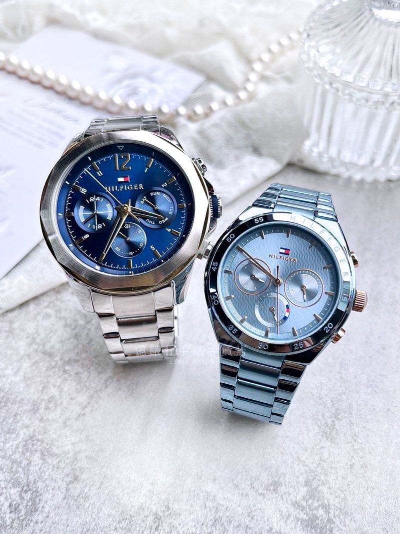Tommy Hilfiger 美式休閒三環日曆型情人對錶 1792059 /1782576 公司貨 結婚對錶 | 蝦皮購物