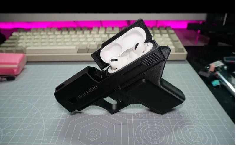 【3D列印】手槍 Airpods 1 2 3 4 Pro 造型 耳機殼 軍事 保護殼 槍械造型 | 蝦皮購物