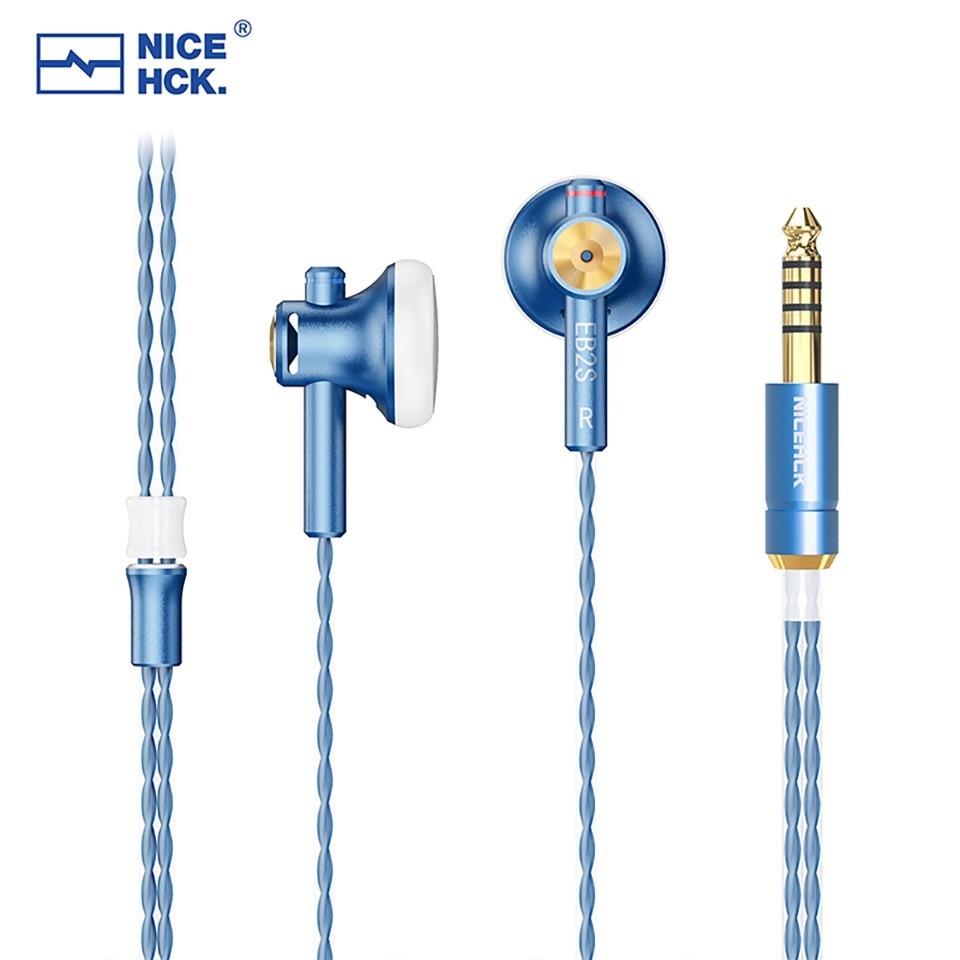 Nicehck EB2S PRO HIFI 有線麥克風耳機 15.4 毫米動圈單元耳塞式低音耳機帶鍍銀 OCC 混合電纜 | 蝦皮購物