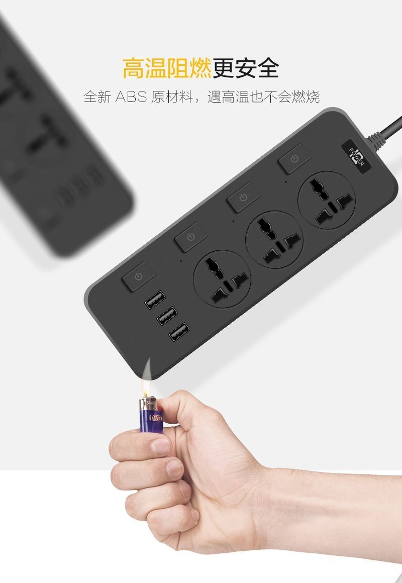 插排 USB智慧排插 家用帶線電插板 美規插座 萬用孔 歐英規 拖曳線板 | 蝦皮購物
