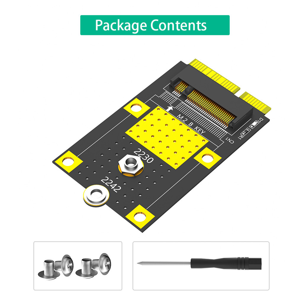 JMT MSATA 轉 M.2 Key B 適配器卡,適用於 NGFF M2 2230/2242 SSD B Key S | 蝦皮購物