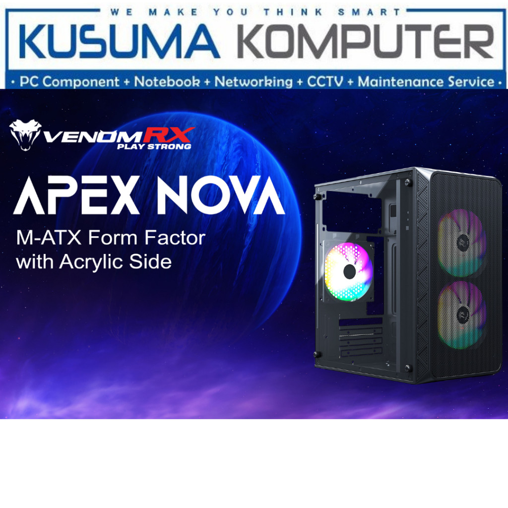 Venomrx APEX NOVA 免費 2 風扇 RGB Micro ATX 遊戲機箱 | 蝦皮購物