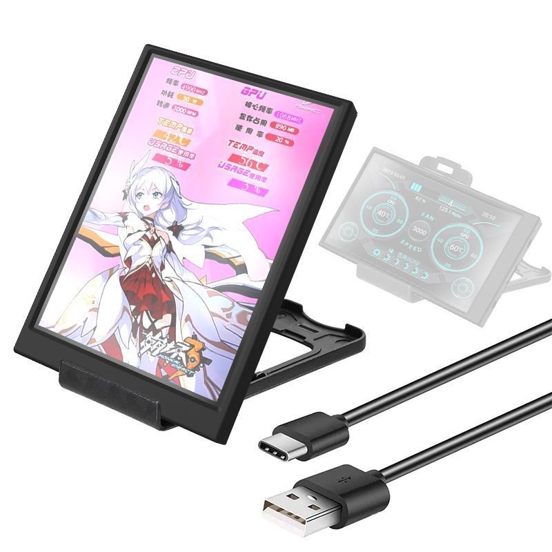 ♞3.5寸IPS全視角電腦副屏USB副屏DIY屏幕免AIDA6臺式電腦狀態監控 | 蝦皮購物
