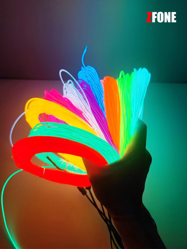 超細燈條冷光燈線LED燈帶圓USB可裁剪DIY模型玩具衣服發光線 | 蝦皮購物