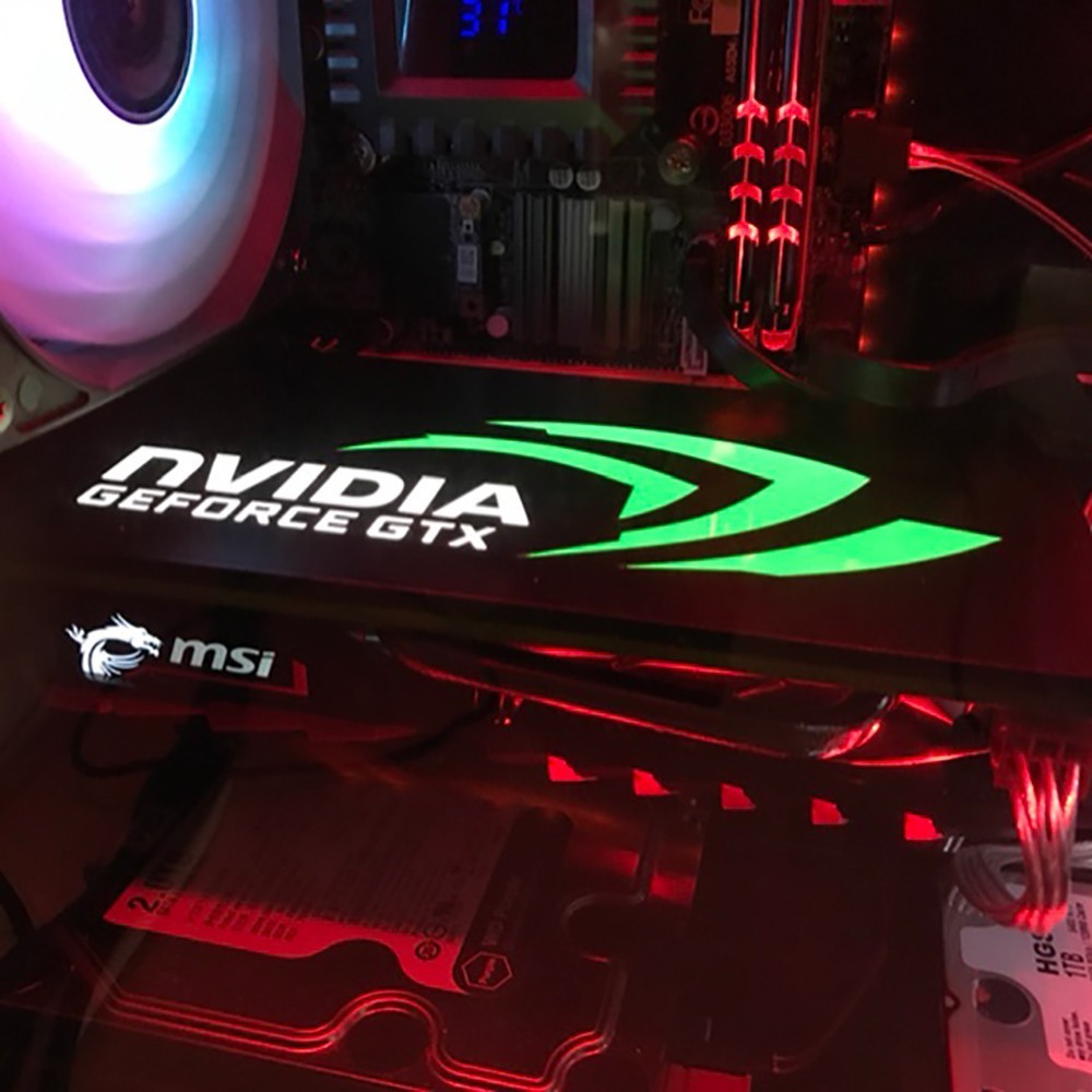 ♞,♘定製顯卡背板 GPU rgb 燈背板 pc 裝飾 | 蝦皮購物