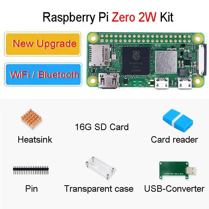 Raspberry Pi Zero 2 W 開發板 RPI PI0 2W 套件,散熱器,外殼 | 蝦皮購物
