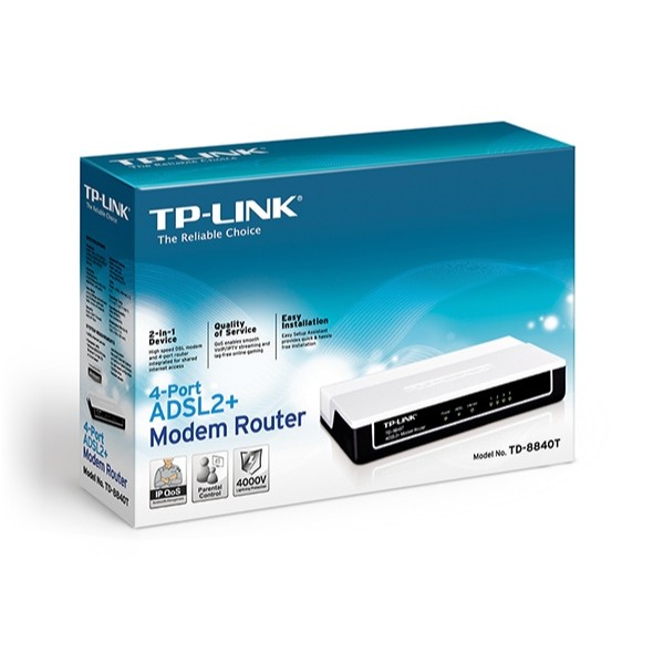 ♞Adsl 2+ 調製解調器 Tplink TD-8840T 4 端口 | 蝦皮購物