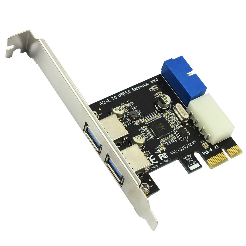 Jmt USB 3 PCIE 適配器 2 端口 USB 轉 PCIE x1 前面板 20pin USB3.0 | 蝦皮購物