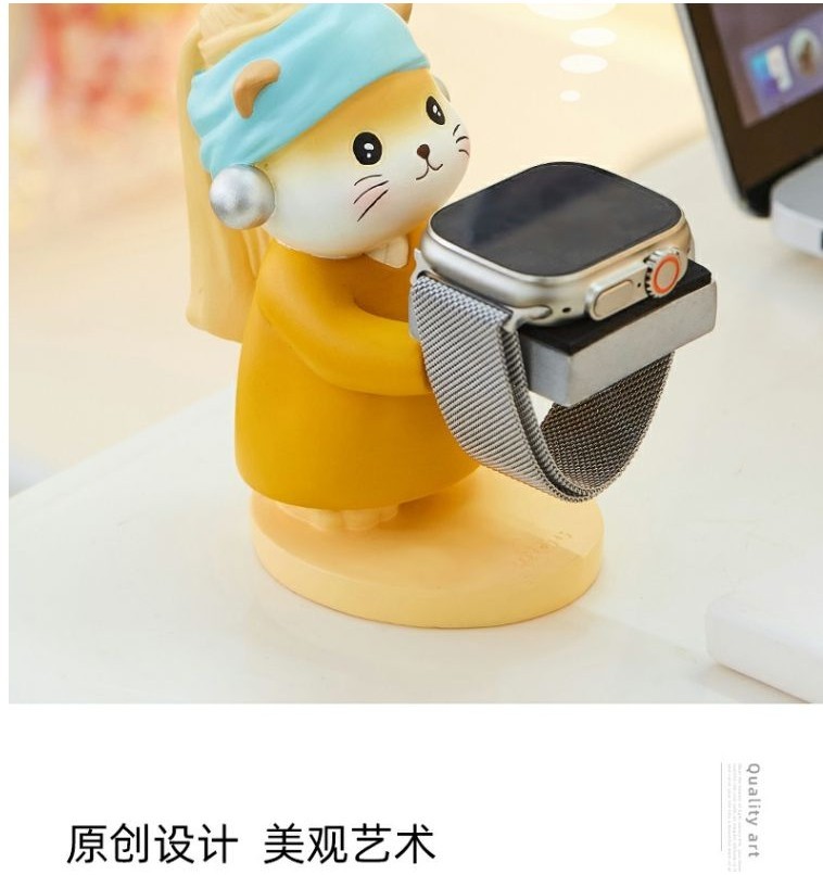 【臺灣出貨】卡通創意 applewatch蘋果智能手錶充電底座支架 桌面iwatch收納可愛 | 蝦皮購物
