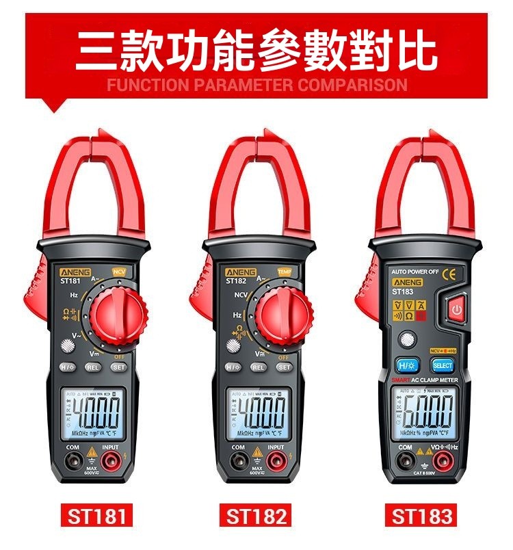 钳形万用表 全自动智能电压电流表 维修电工表 专用数字钳型万能表 110V 220V電壓通用 | 蝦皮購物