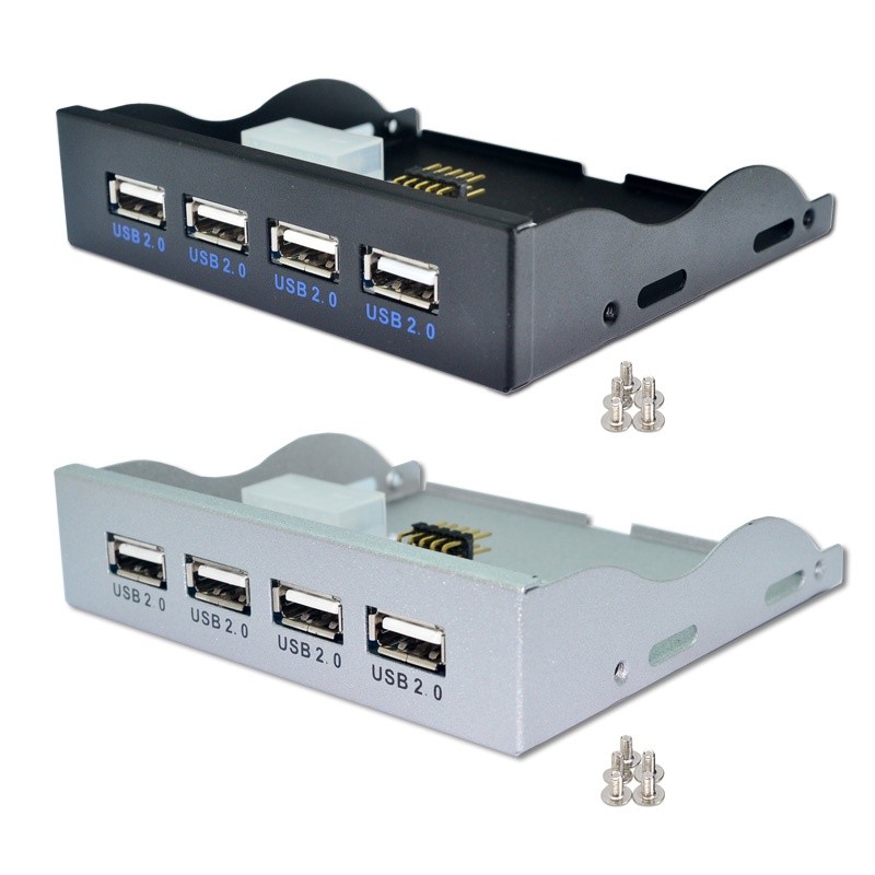 Usb 前面板 4 端口 USB2.0 集線器適配器 PC 面板擴展支架,帶 10 針電纜,適用於台式機 3.5 | 蝦皮購物
