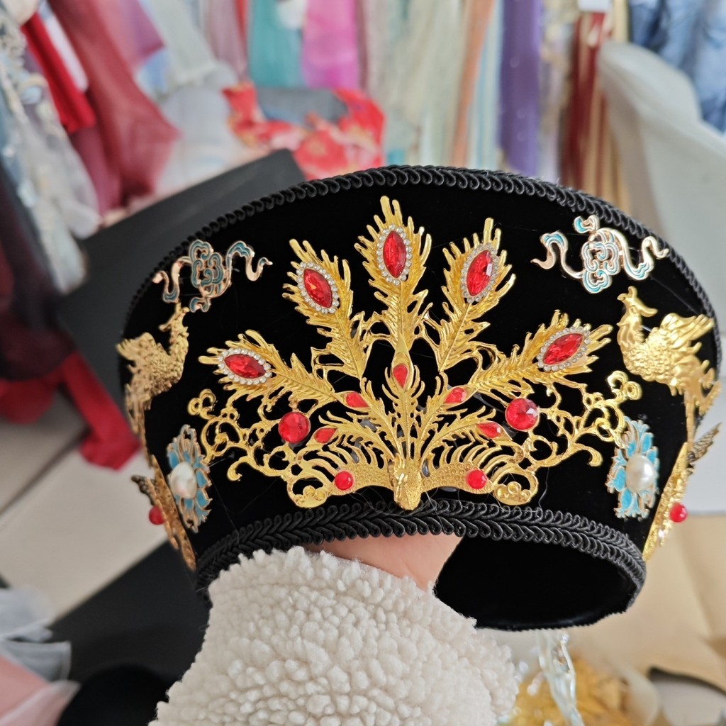 Xuan🥨清朝皇後帽子甄嬛傳如懿傳旂頭清朝頭飾鈿子帽/漢服妝造 寫真攝影 | 蝦皮購物